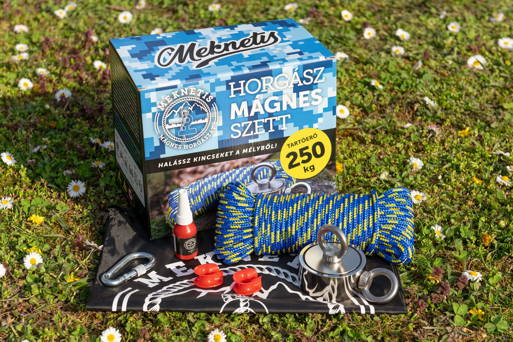 Extra Díszdobozos Kétoldalas 250kg-os Horgász Mágnes Szett